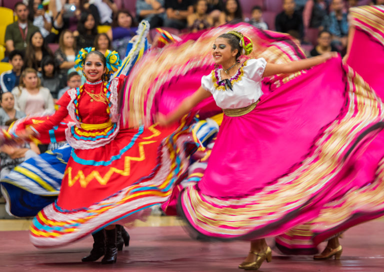 Dancers from at the Dolores Huerta graduation celebration