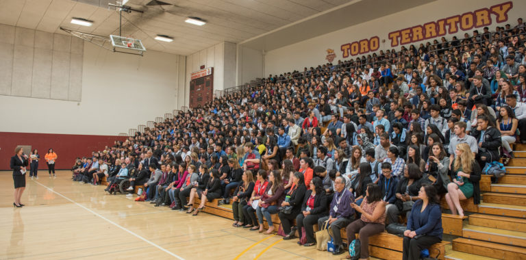 GPS your Future. Key note speaker, Stedman Graham addresses the high school audience about their future and their own identity
